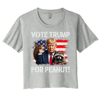 Vote Trump For Peanut The Squirrel Gift Women's Crop Top Tee