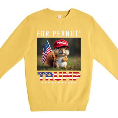 Vote Trump For Peanut The Squirrel Trump 2024 Premium Crewneck Sweatshirt