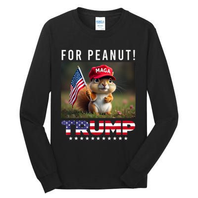 Vote Trump For Peanut The Squirrel Trump 2024 Tall Long Sleeve T-Shirt