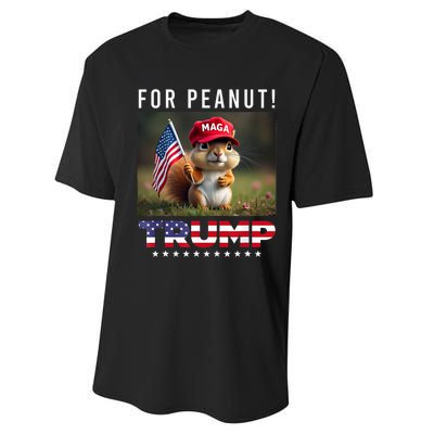 Vote Trump For Peanut The Squirrel Trump 2024 Performance Sprint T-Shirt