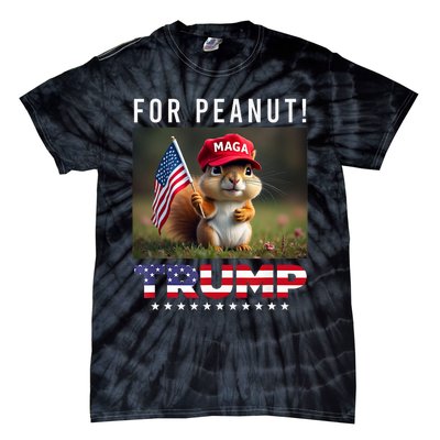 Vote Trump For Peanut The Squirrel Trump 2024 Tie-Dye T-Shirt