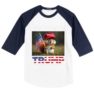 Vote Trump For Peanut The Squirrel Trump 2024 Baseball Sleeve Shirt