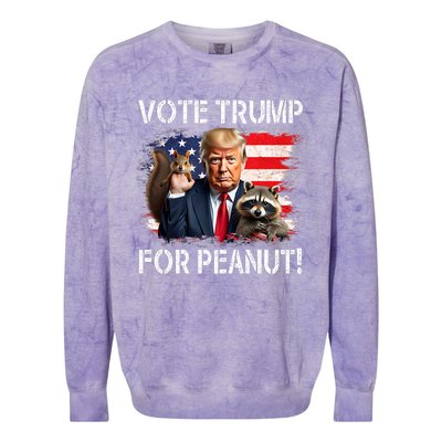 Vote Trump For Peanut The Squirrel Colorblast Crewneck Sweatshirt