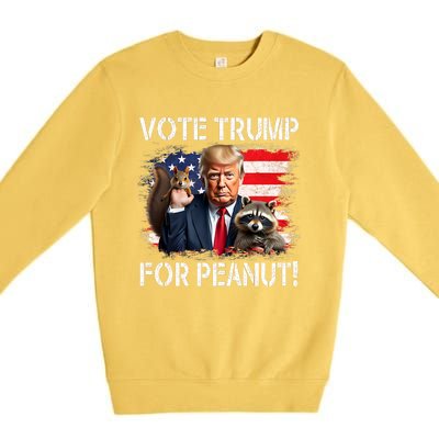 Vote Trump For Peanut The Squirrel Premium Crewneck Sweatshirt