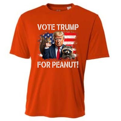 Vote Trump For Peanut The Squirrel Cooling Performance Crew T-Shirt