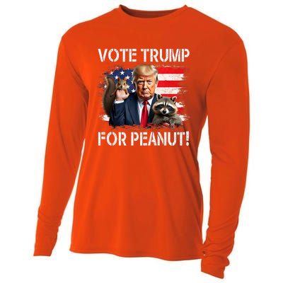 Vote Trump For Peanut The Squirrel Cooling Performance Long Sleeve Crew