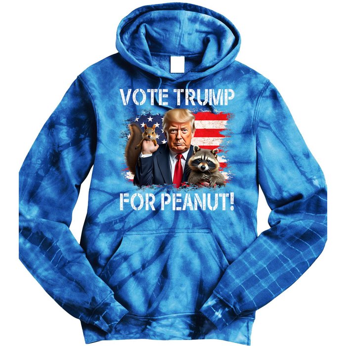 Vote Trump For Peanut The Squirrel Tie Dye Hoodie