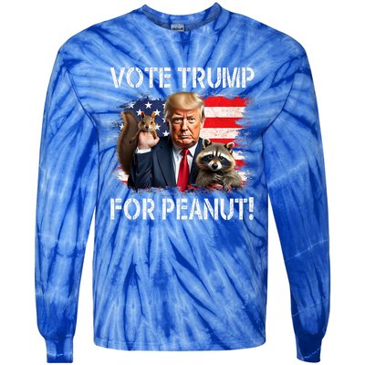 Vote Trump For Peanut The Squirrel Tie-Dye Long Sleeve Shirt