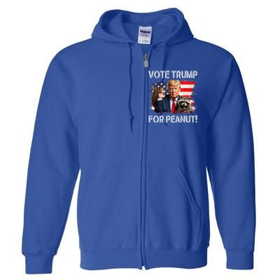 Vote Trump For Peanut The Squirrel Full Zip Hoodie