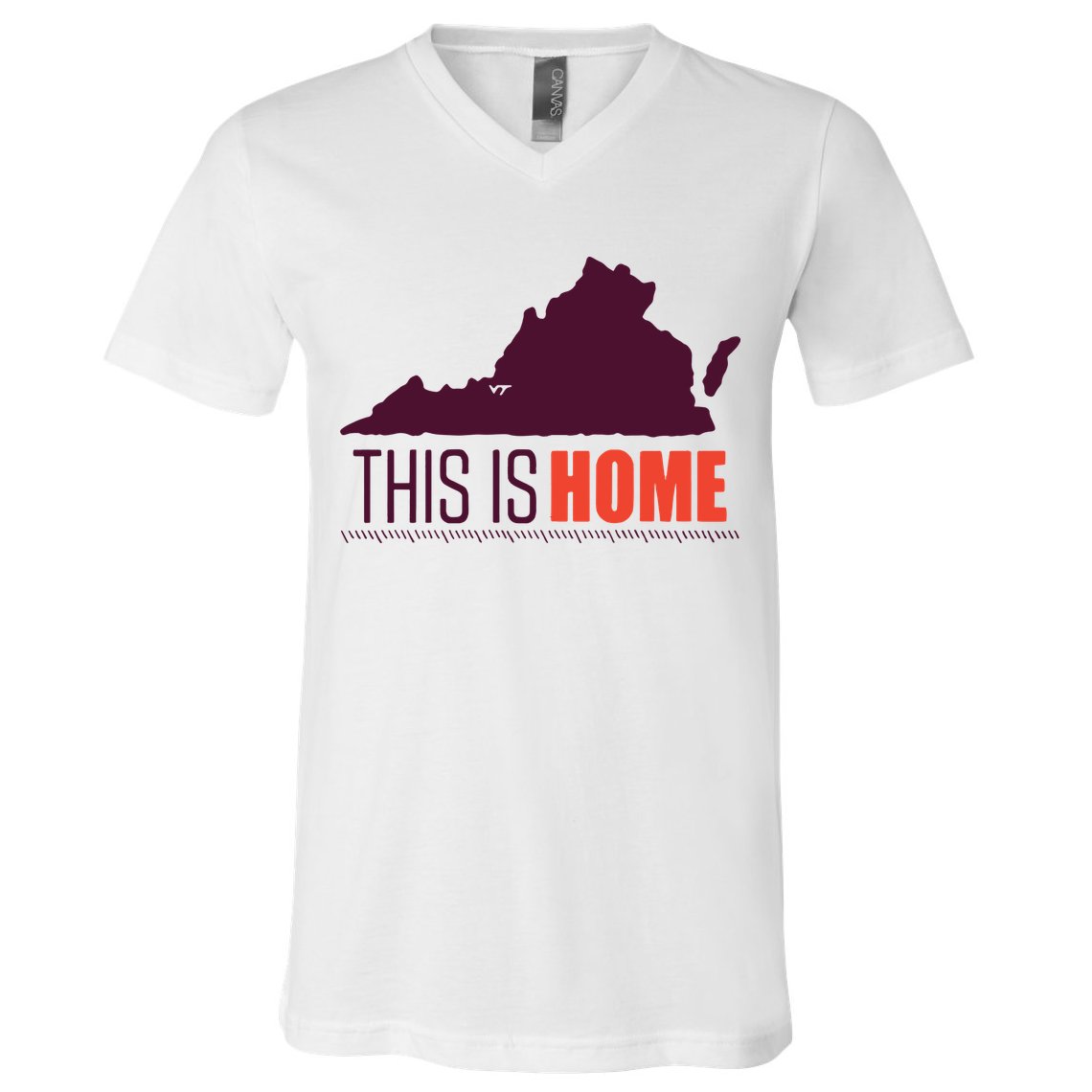 Virginia Tech Football Win This Is Home V-Neck T-Shirt
