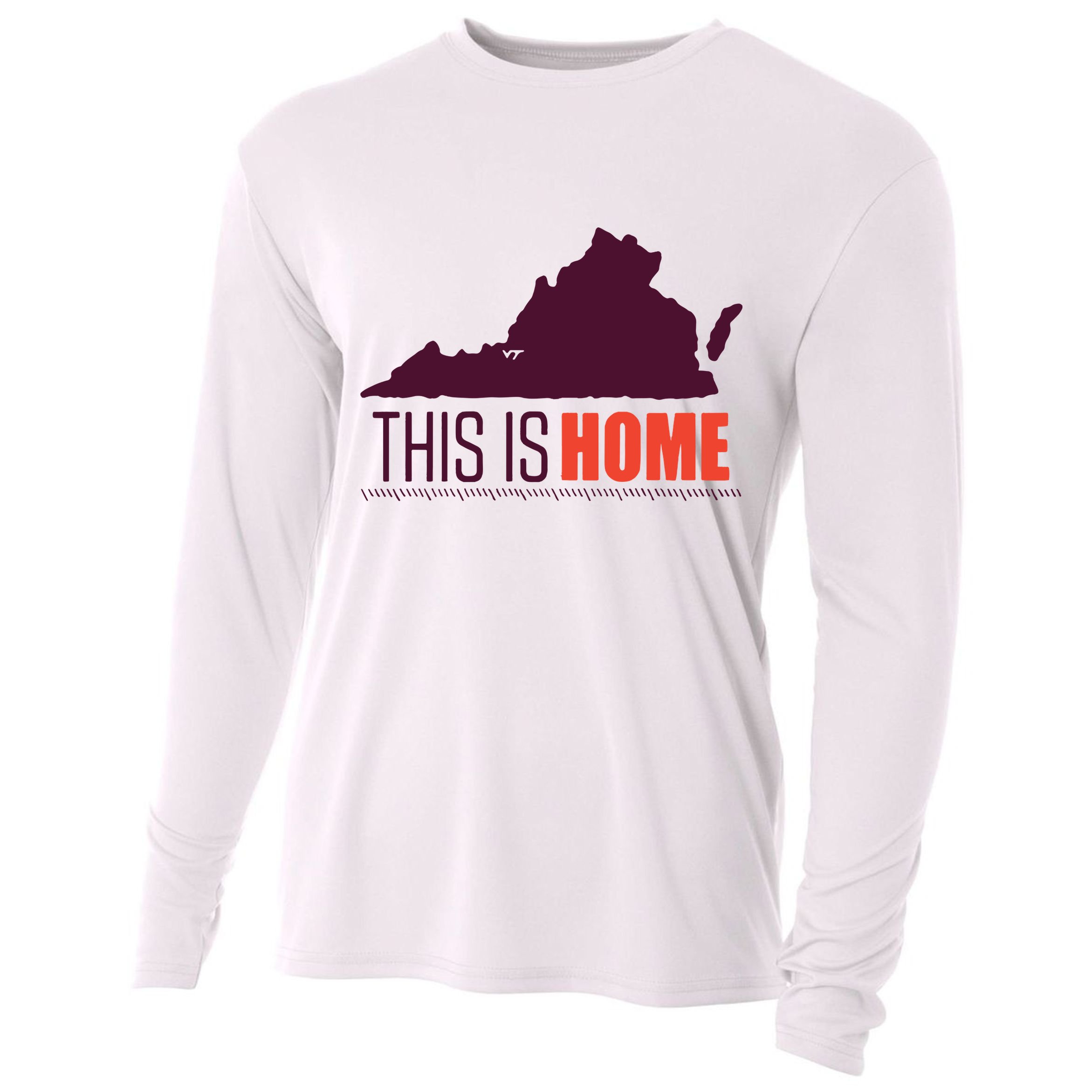 Virginia Tech Football Win This Is Home Cooling Performance Long Sleeve Crew