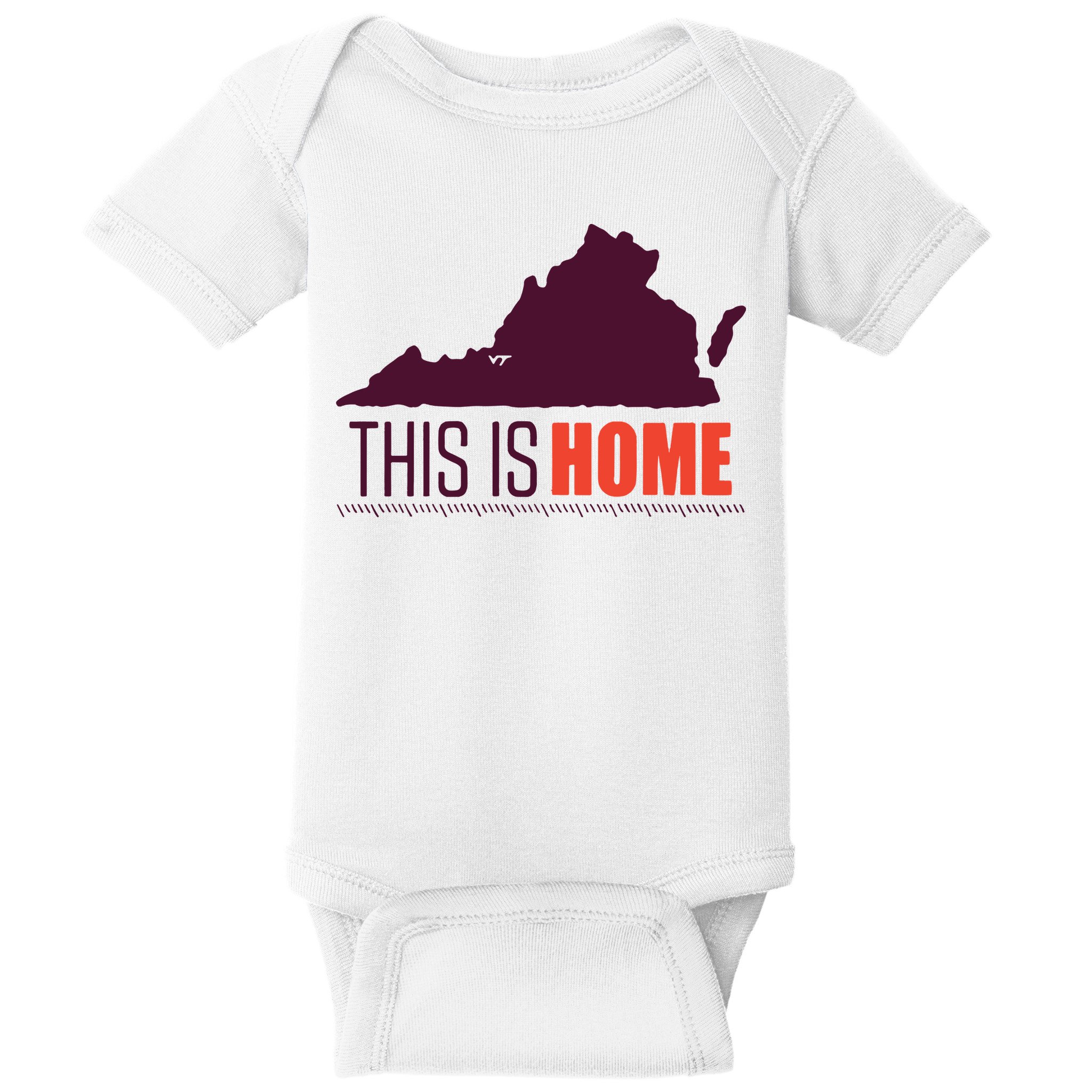 Virginia Tech Football Win This Is Home Baby Bodysuit