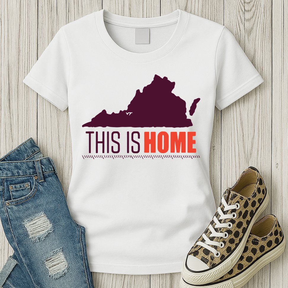 Virginia Tech Football Win This Is Home Womens T-Shirt