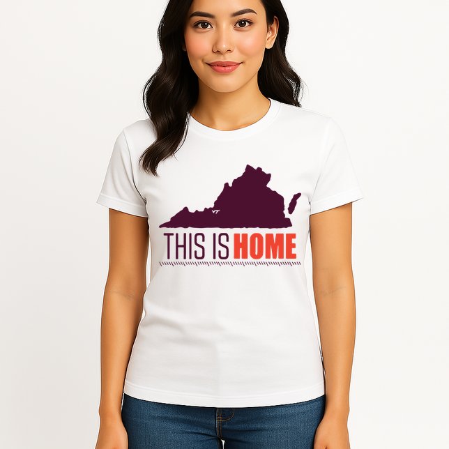 Virginia Tech Football Win This Is Home Womens T-Shirt