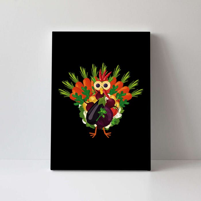 Vegan Thanksgiving Funny Vegetable Meatless Turkey Canvas