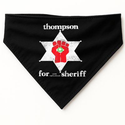 Vintage Thompsons For Sheriff Retro 1970 Distressed Tee USA-Made Doggie Bandana