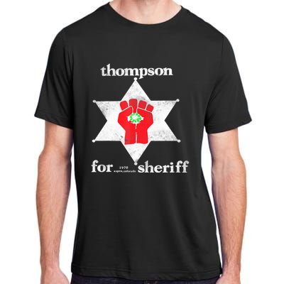 Vintage Thompsons For Sheriff Retro 1970 Distressed Tee Adult ChromaSoft Performance T-Shirt