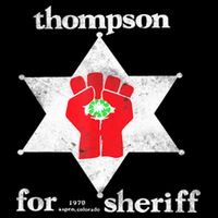 Vintage Thompsons For Sheriff Retro 1970 Distressed Tee Bucket Hat