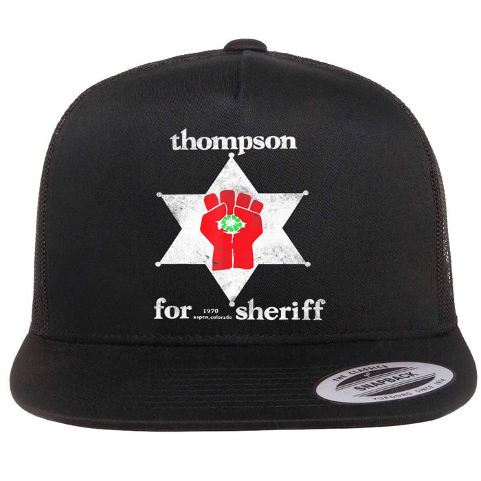 Vintage Thompsons For Sheriff Retro 1970 Distressed Tee Flatbill Hat