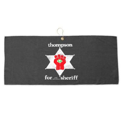 Vintage Thompsons For Sheriff Retro 1970 Distressed Tee Large Microfiber Waffle Golf Towel