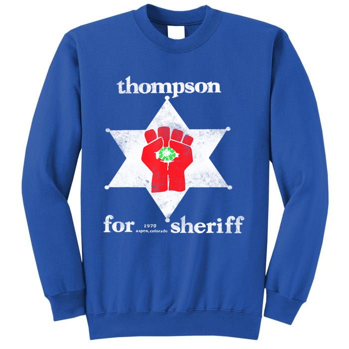 Vintage Thompsons For Sheriff Retro 1970 Distressed Tee Sweatshirt