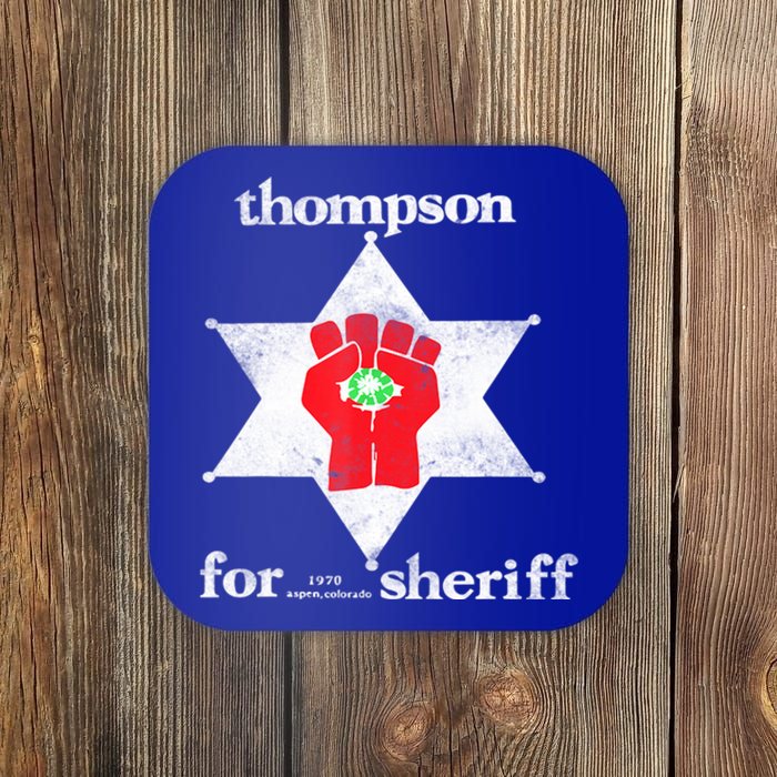 Vintage Thompsons For Sheriff Retro 1970 Distressed Tee Coaster