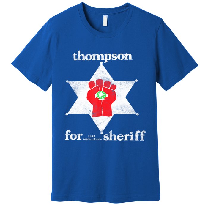 Vintage Thompsons For Sheriff Retro 1970 Distressed Tee Premium T-Shirt