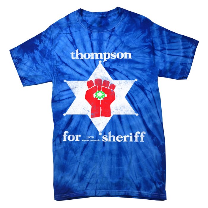 Vintage Thompsons For Sheriff Retro 1970 Distressed Tee Tie-Dye T-Shirt