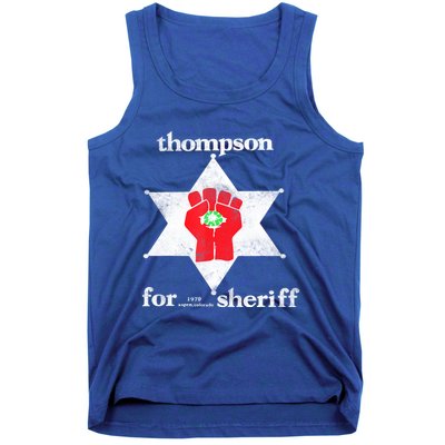 Vintage Thompsons For Sheriff Retro 1970 Distressed Tee Tank Top