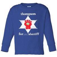 Vintage Thompsons For Sheriff Retro 1970 Distressed Tee Toddler Long Sleeve Shirt