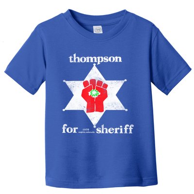 Vintage Thompsons For Sheriff Retro 1970 Distressed Tee Toddler T-Shirt