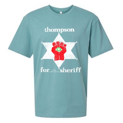 Vintage Thompsons For Sheriff Retro 1970 Distressed Tee Sueded Cloud Jersey T-Shirt