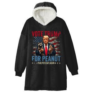 Vote Trump For Peanut The Squirrel Make Pets Safe Again Hooded Wearable Blanket