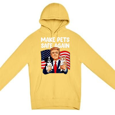 Vote Trump Funny Save Our Pets Trump Make Pets Safe Again Gift Premium Pullover Hoodie