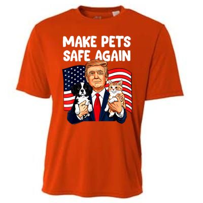 Vote Trump Funny Save Our Pets Trump Make Pets Safe Again Gift Cooling Performance Crew T-Shirt