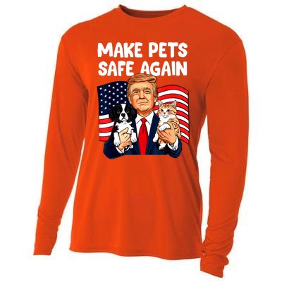 Vote Trump Funny Save Our Pets Trump Make Pets Safe Again Gift Cooling Performance Long Sleeve Crew