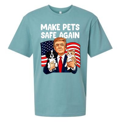 Vote Trump Funny Save Our Pets Trump Make Pets Safe Again Gift Sueded Cloud Jersey T-Shirt