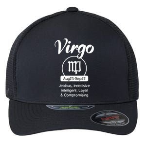 Virgo Traits Funny Zodiac Design Gift For Virgo Cool Gift Flexfit Unipanel Trucker Cap