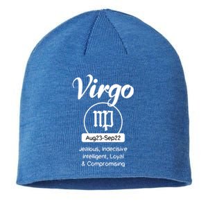 Virgo Traits Funny Zodiac Design Gift For Virgo Cool Gift Sustainable Beanie