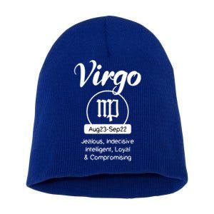 Virgo Traits Funny Zodiac Design Gift For Virgo Cool Gift Short Acrylic Beanie