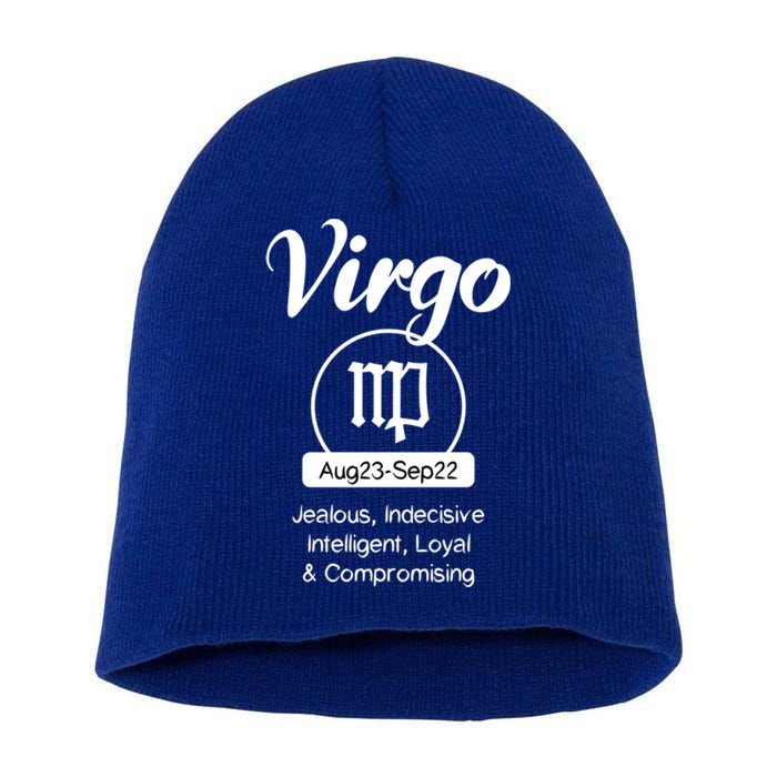 Virgo Traits Funny Zodiac Design Gift For Virgo Cool Gift Short Acrylic Beanie