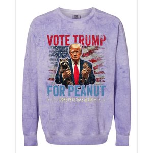 Vote Trump For Peanut The Squirrel Colorblast Crewneck Sweatshirt