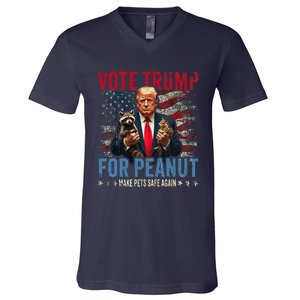 Vote Trump For Peanut The Squirrel V-Neck T-Shirt