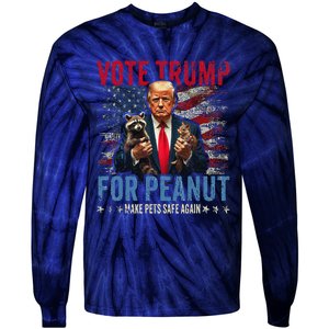 Vote Trump For Peanut The Squirrel Tie-Dye Long Sleeve Shirt