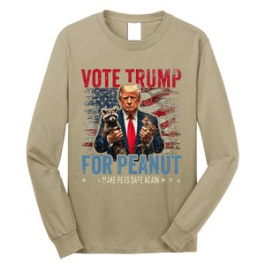 Vote Trump For Peanut The Squirrel Long Sleeve Shirt