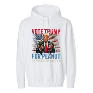 Vote Trump For Peanut The Squirrel Garment-Dyed Fleece Hoodie