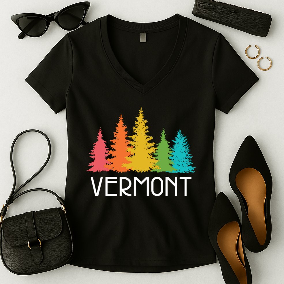 Vermont T Funny Women's V-Neck T-Shirt