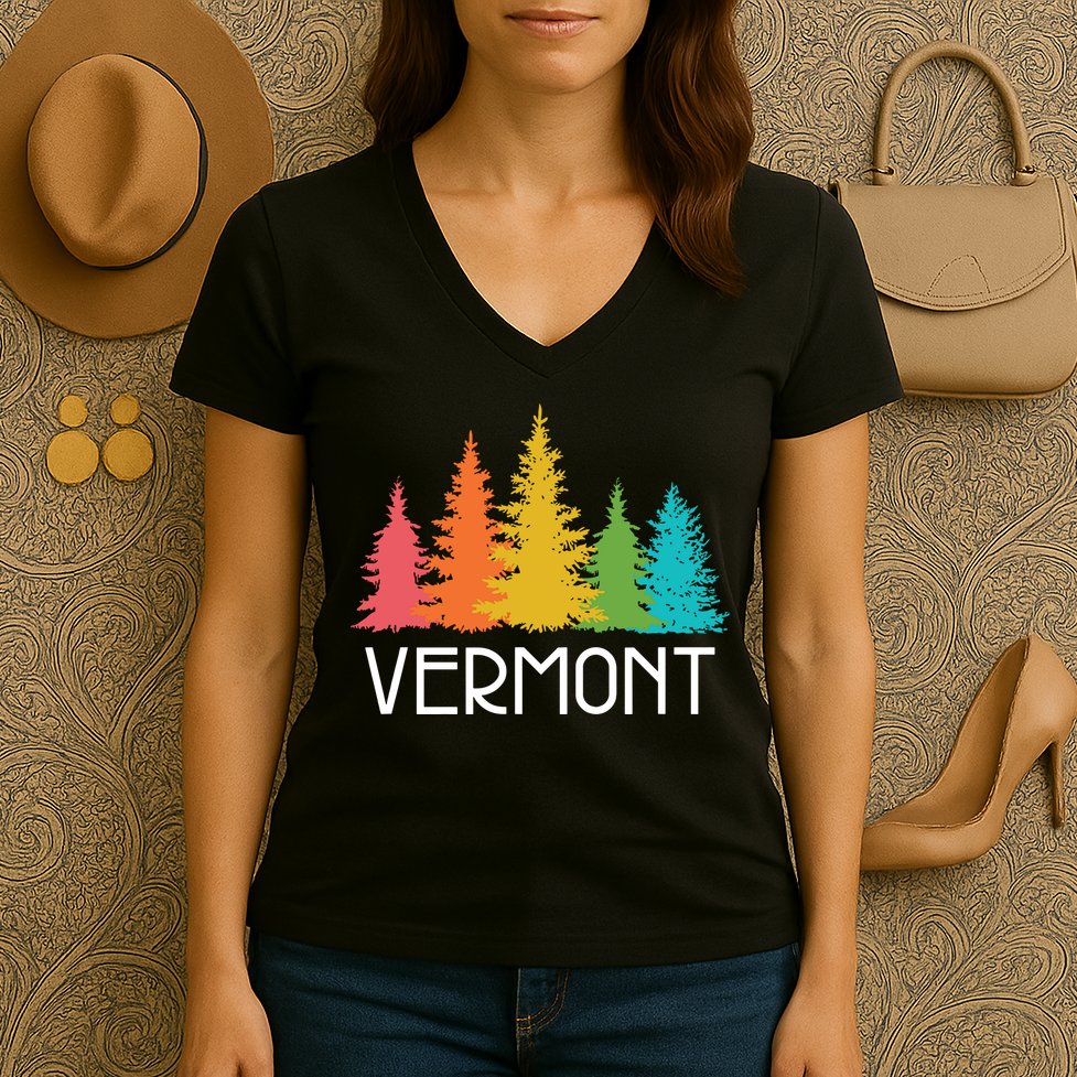 Vermont T Funny Women's V-Neck T-Shirt