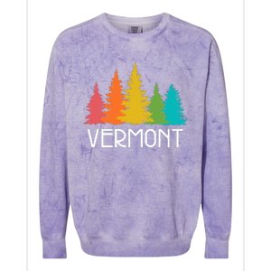 Vermont T Funny Colorblast Crewneck Sweatshirt