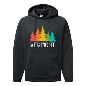 Vermont T Funny Performance Fleece Hoodie